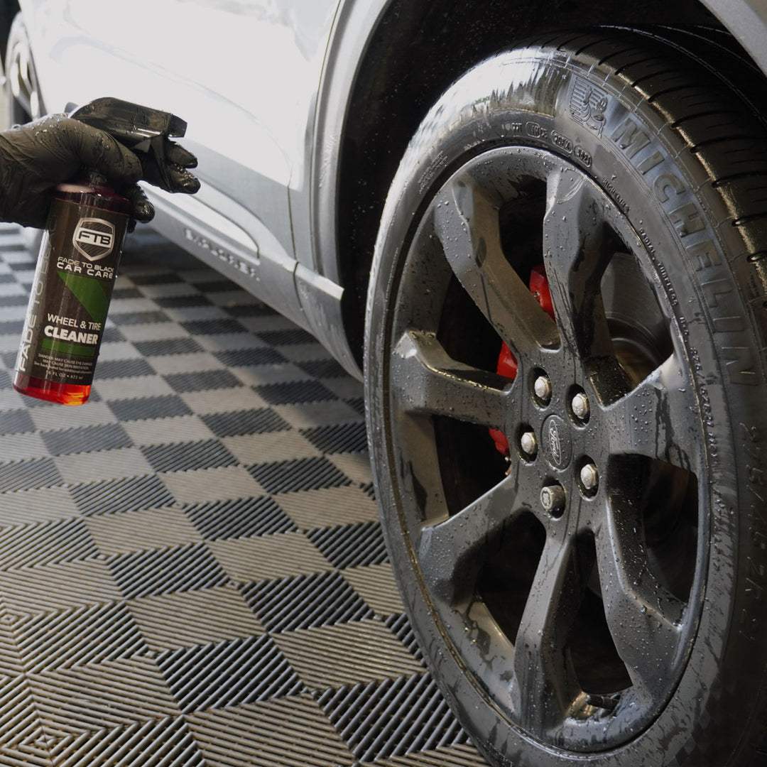 FTB Car Care Wheel and Tire Cleaner in Use